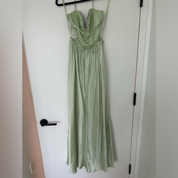 Mignon Crystal Mint Green Prom Dress - Picture 12 of 15